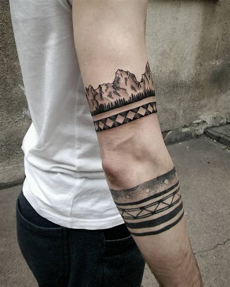 arm wrap tattoos for men.